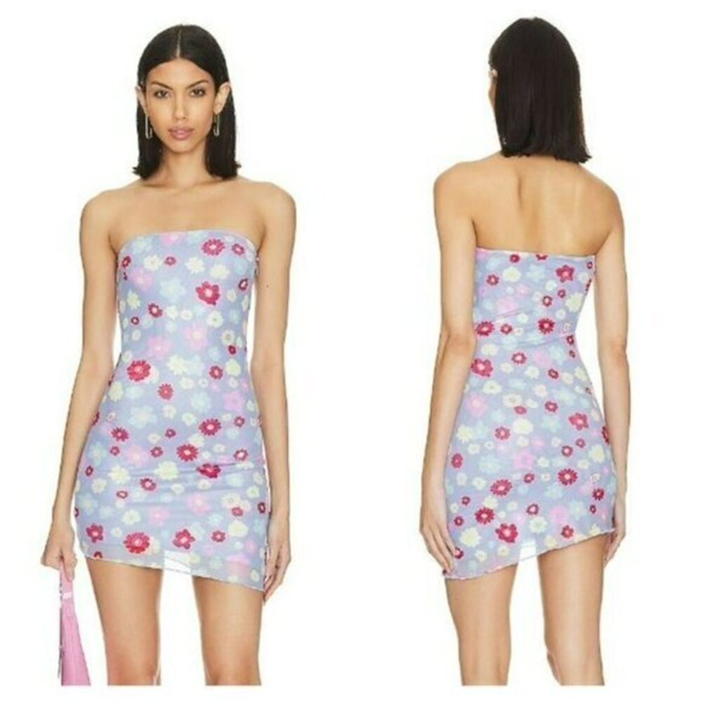 MORE TO COME Jovani Mini Dress - Periwinkle Floral